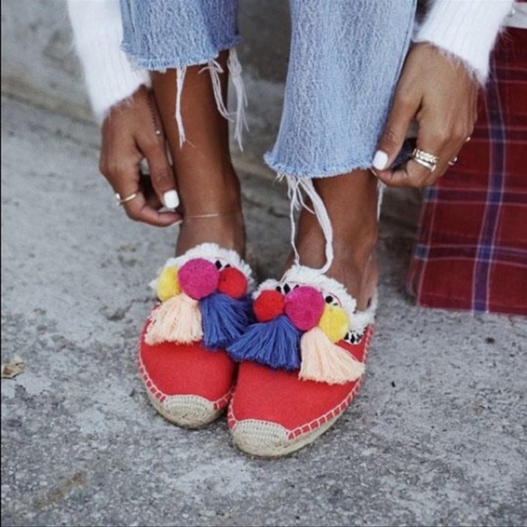 Soludos Coco Pompom Slide On Mule Size 10 - Picture 7 of 7